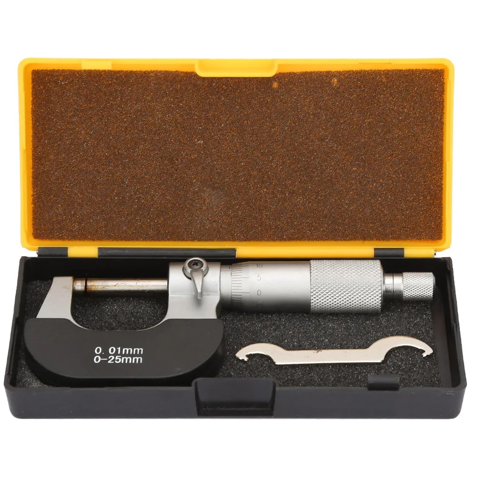 Micrómetro de Exteriores Micrómetro Exterior de 0-25mm, Herramienta de medición de Acero de rodamiento de Calibre Profesional de 0,01mm de Espesor 562