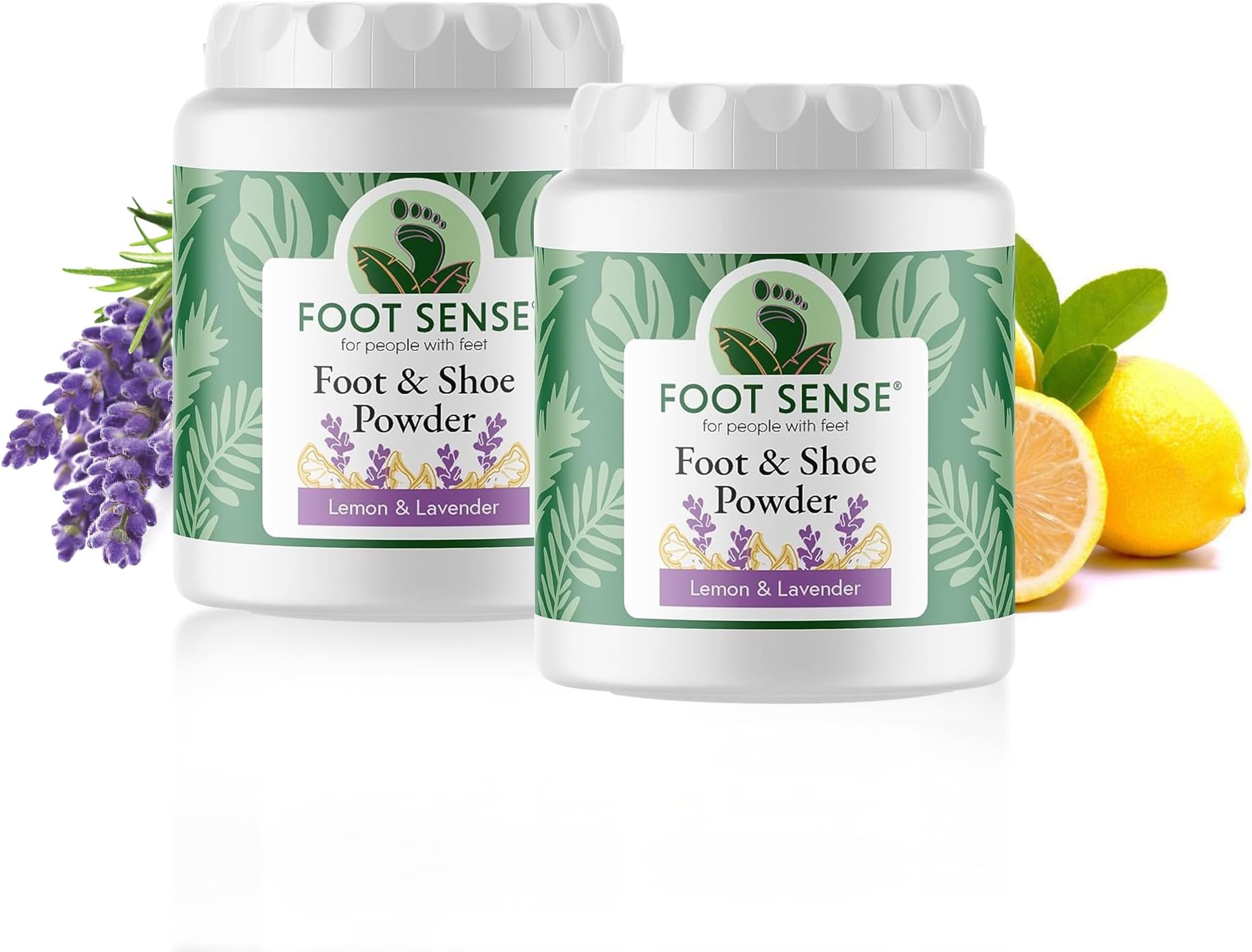 All Natural Foot & Shoe Powder, Foot Deodorant, Talc-Free, Odor Eliminator, Disinfects & Deodorizes, Long-Lasting up to 6 Months Safe for Men, Women, Kids, Athletes, 50g (2 Pack)