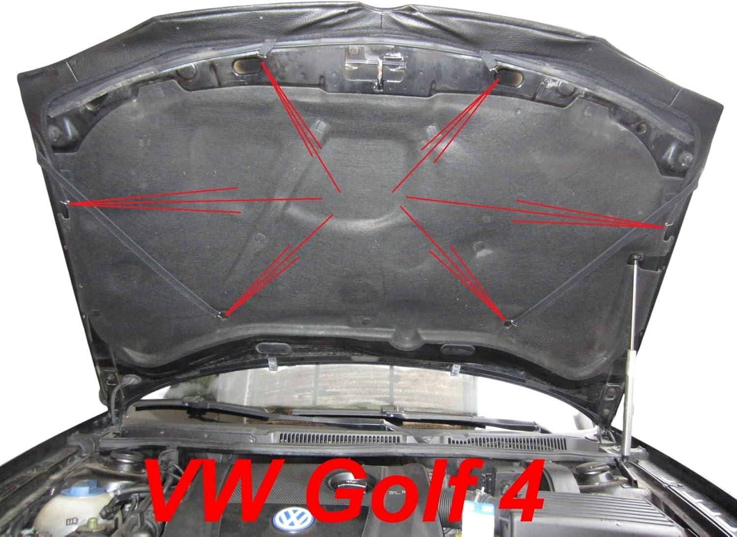 HOOD BRA Front End Nose Mask Compatible with VW Volkswagen Golf 4 MK4 Bonnet Bra STONEGUARD PROTECTOR TUNING