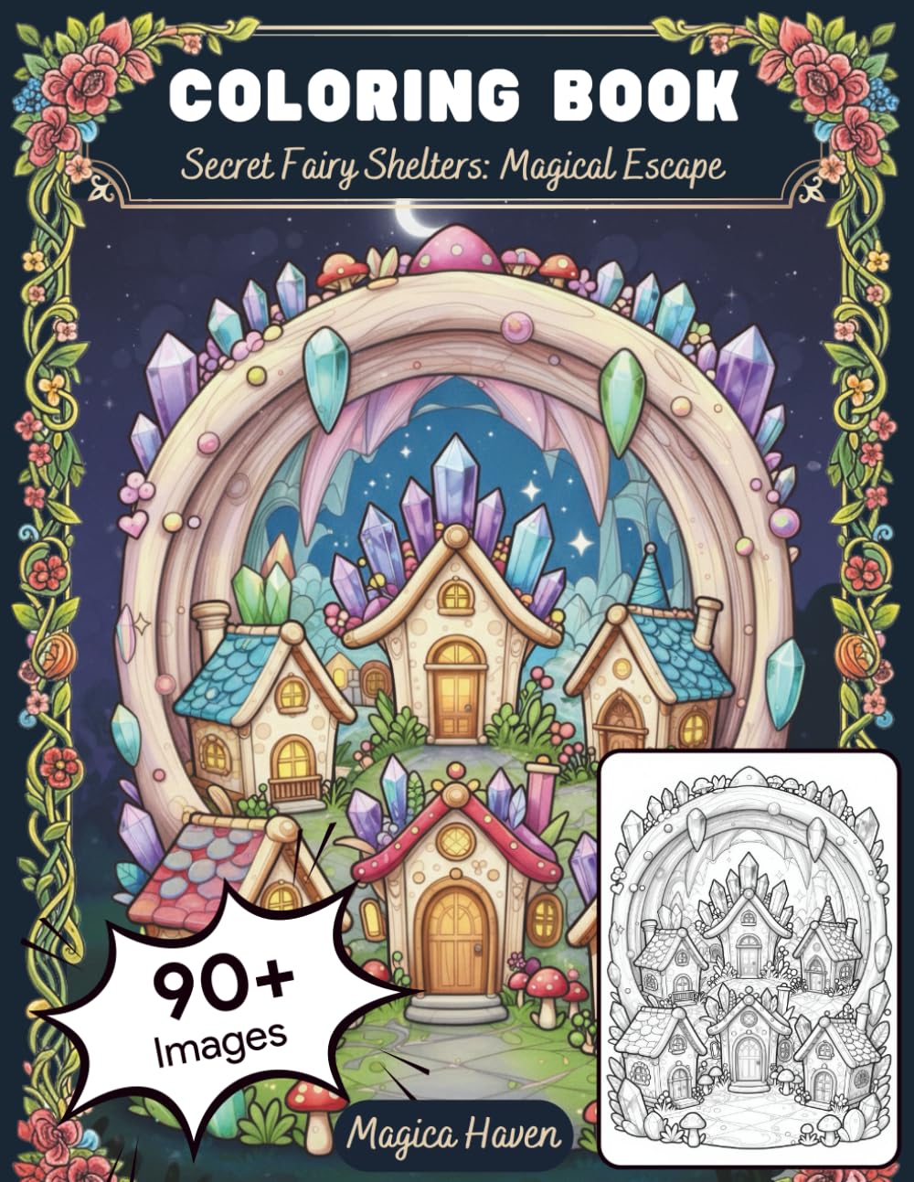 Secret Fairy Shelters: An Enchanted Treehouse and Woodland Escape Coloring Book for Adults: 90+ Intricate Designs of Whimsical Mushroom Houses and ... for Stress Relief (Whimsical Fairy Houses)