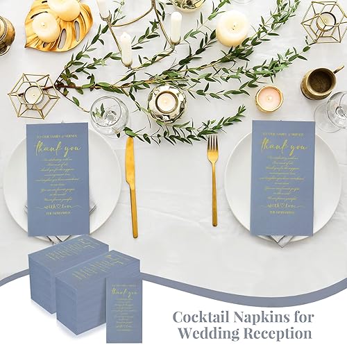 Miniatura 5 de 200 servilletas de boda lisas de agradecimiento para recién casados a familiares amigos, invitados, 3 capas, pañuelos faciales, paquete de