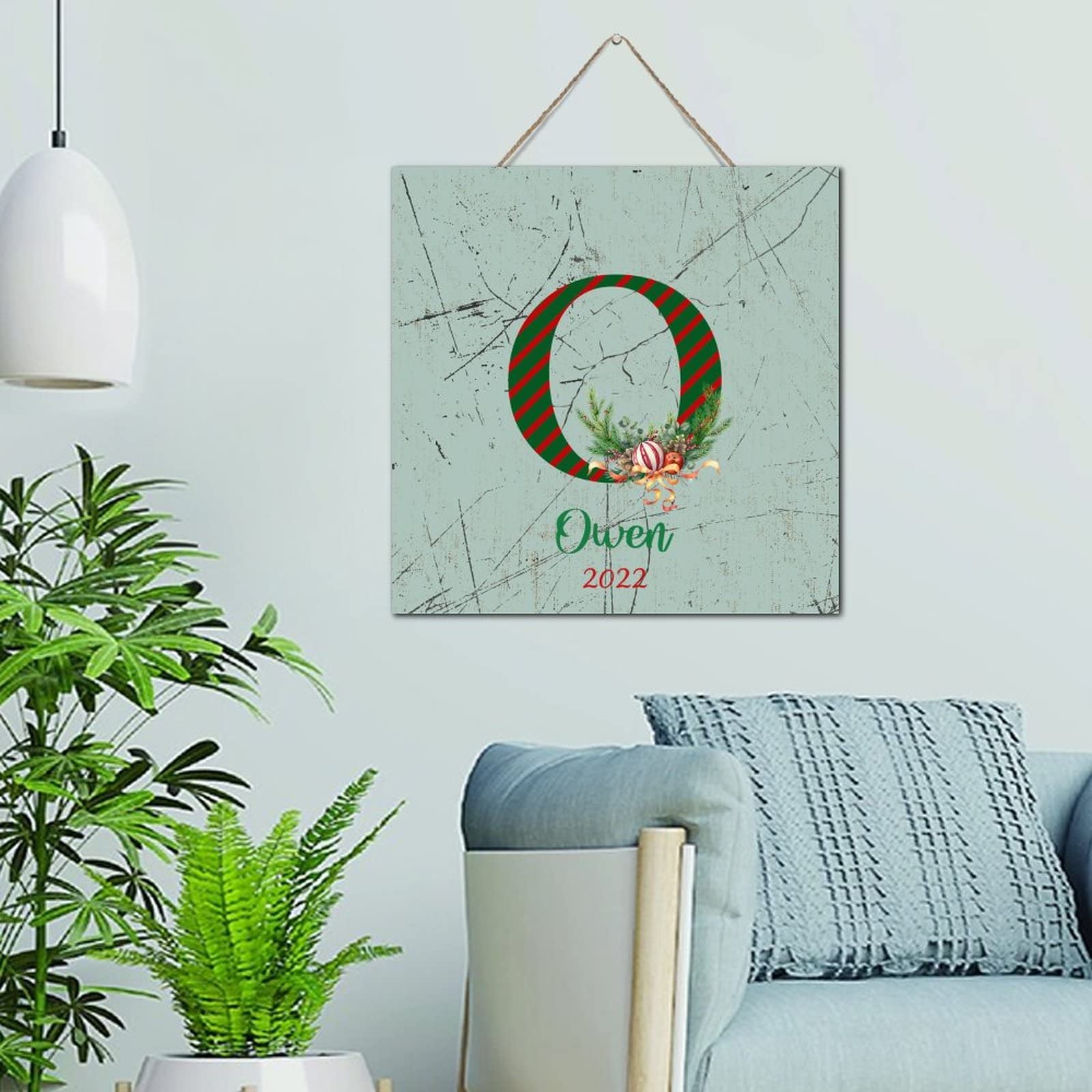 Plaque de motivation en bois avec citation déco hivernale style Buffalo