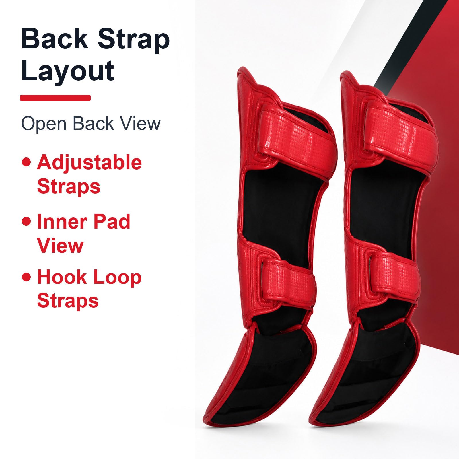 Piedi Protezione Shin Guard,Parastinchi Piedi Protezione Shin Guard,Parastinchi per Arti Marziali,Regolabili,Comodo,Traspirante,per Boxe,Muay Thai e Sport da Combattimento