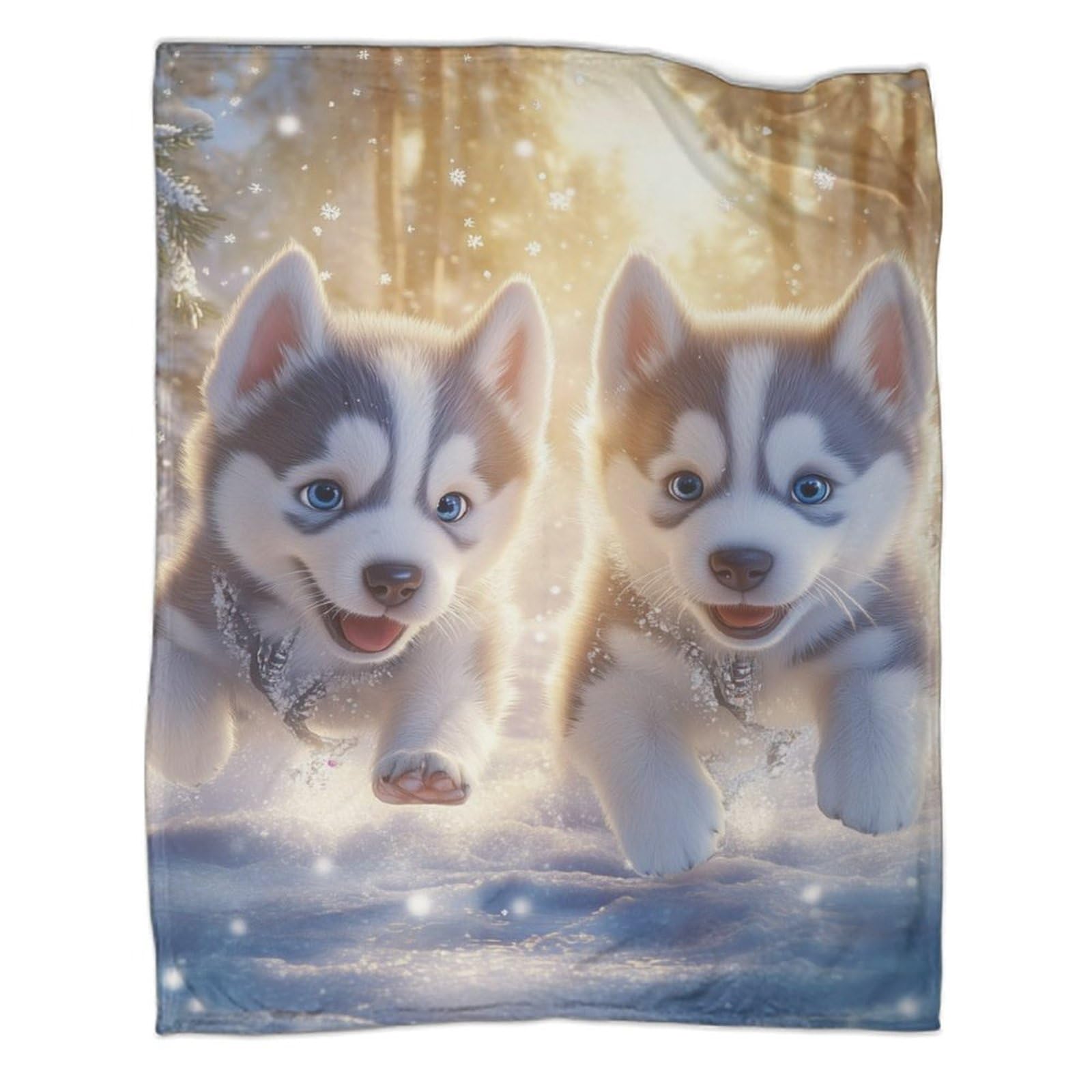 Couverture Husky contre le froid hivernal, plaid ultra chaud pour lit et canapé d'adulte