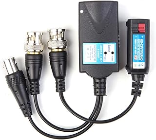 Mini CCTV BNC HD CVI/TVI/AHD/CVBS HD Active Video Balun Receiver Power Connector (1080P 400M) 5MP HD-CVI/TVI/AHD Video Balun Transmitter 1 Pair
