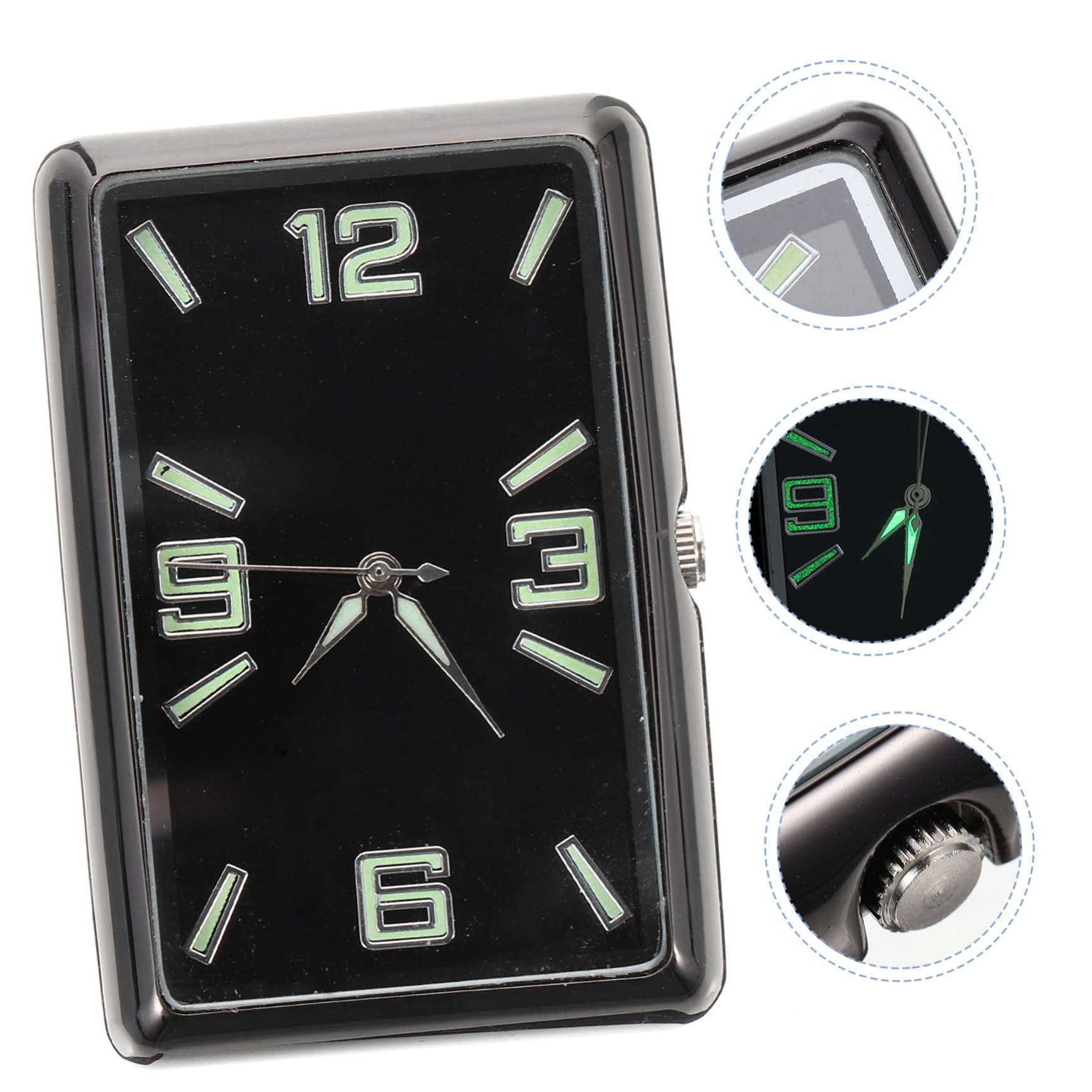 Reloj Negro Adhesivo Analógico Coche para Salpicadero