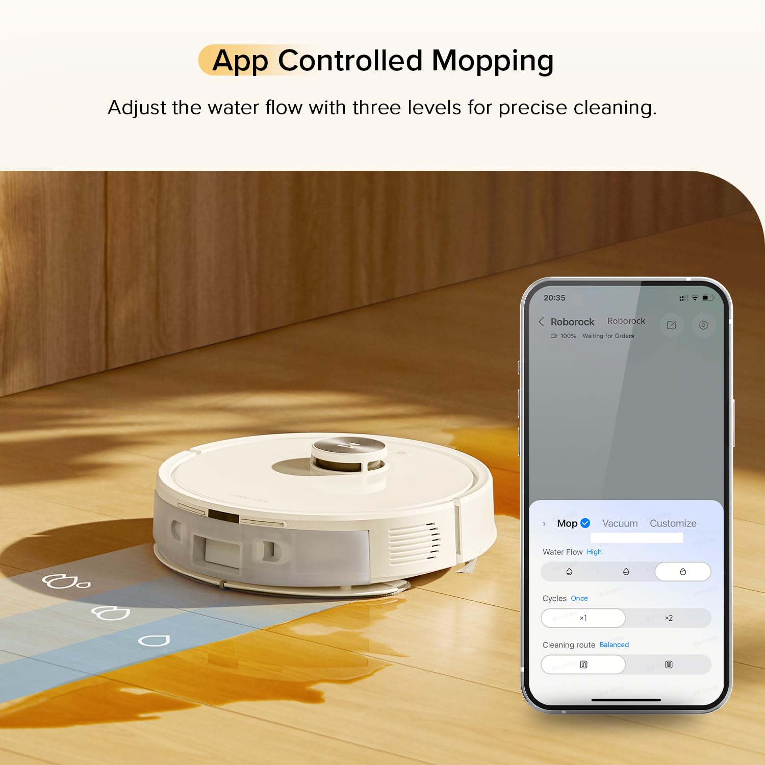 roborock Q7 M5 Robot Vacuum Cleaner with Mop, 10,000Pa HyperForce Suction, Dual Anti-Tangle System, PreciSense LiDAR Navigation, APP-Controlled Mopping, Ideal for Pet Hair and Hard Floors — view 5