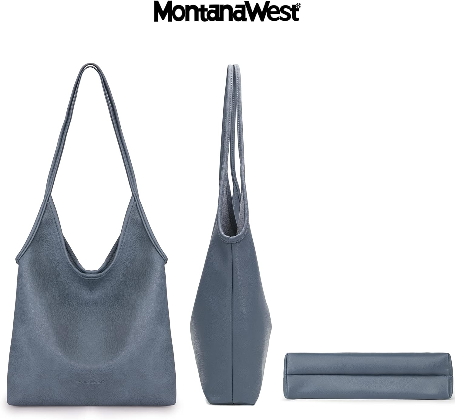 Montana West Slouchy Hobo Bags for Women Soft Designer Shoulder Purses Ladies Top Handle Handbag - Image 6