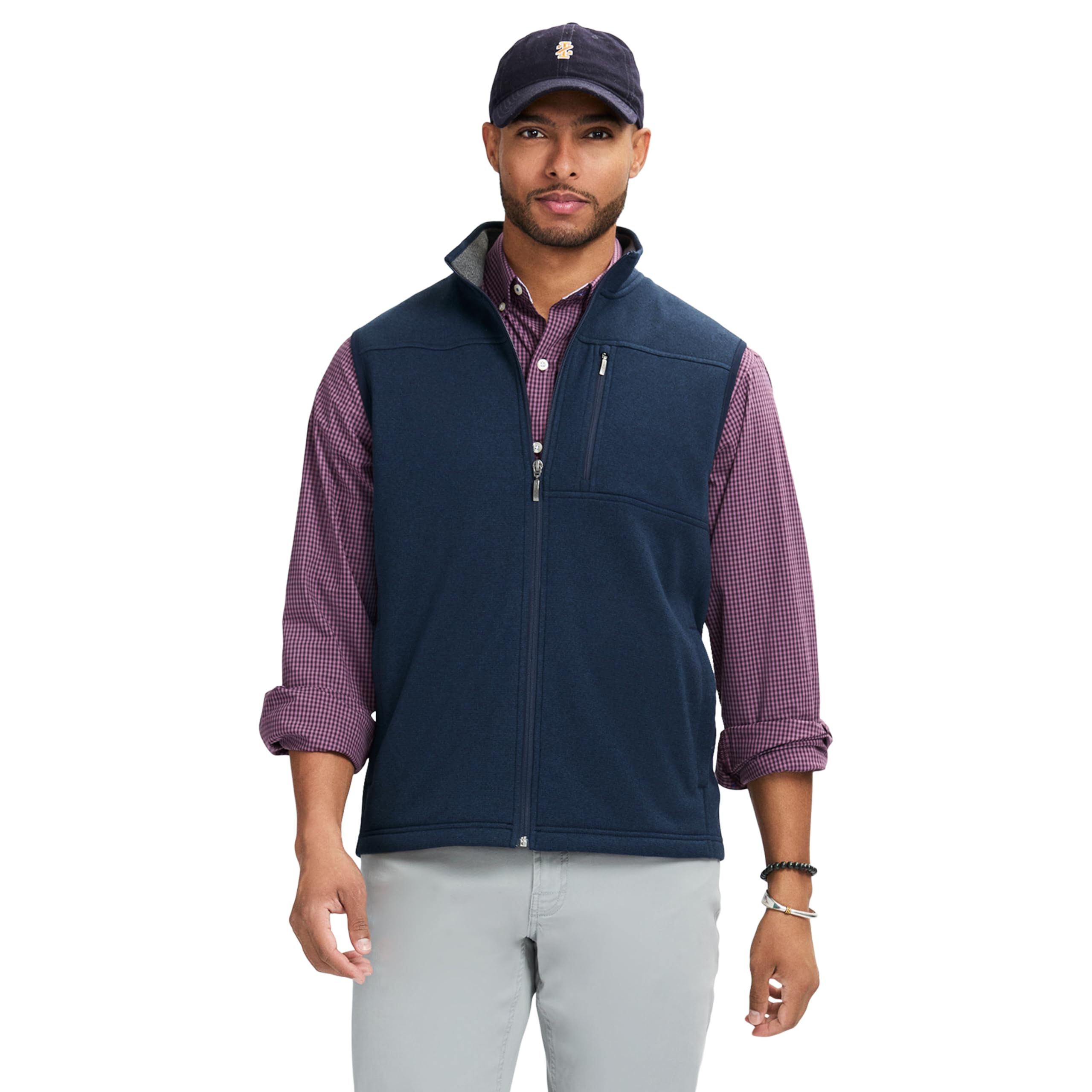 IZOD Men's Advantage Performance Full Zip Sweater Fleece Vest
