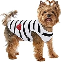 Vista 16 de Camiseta a rayas para perros y gatos, chaleco de algodón para primavera, verano, para mascotas, adecuada para mascotas pequeñas y medianas