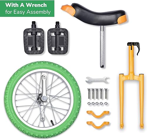 Miniatura 107 de AW Rueda de 16/18/20/24 pulgadas, asiento ajustable para exteriores, para adultos, niños, deportes al aire libre, ejercicio de fitness, para elegir