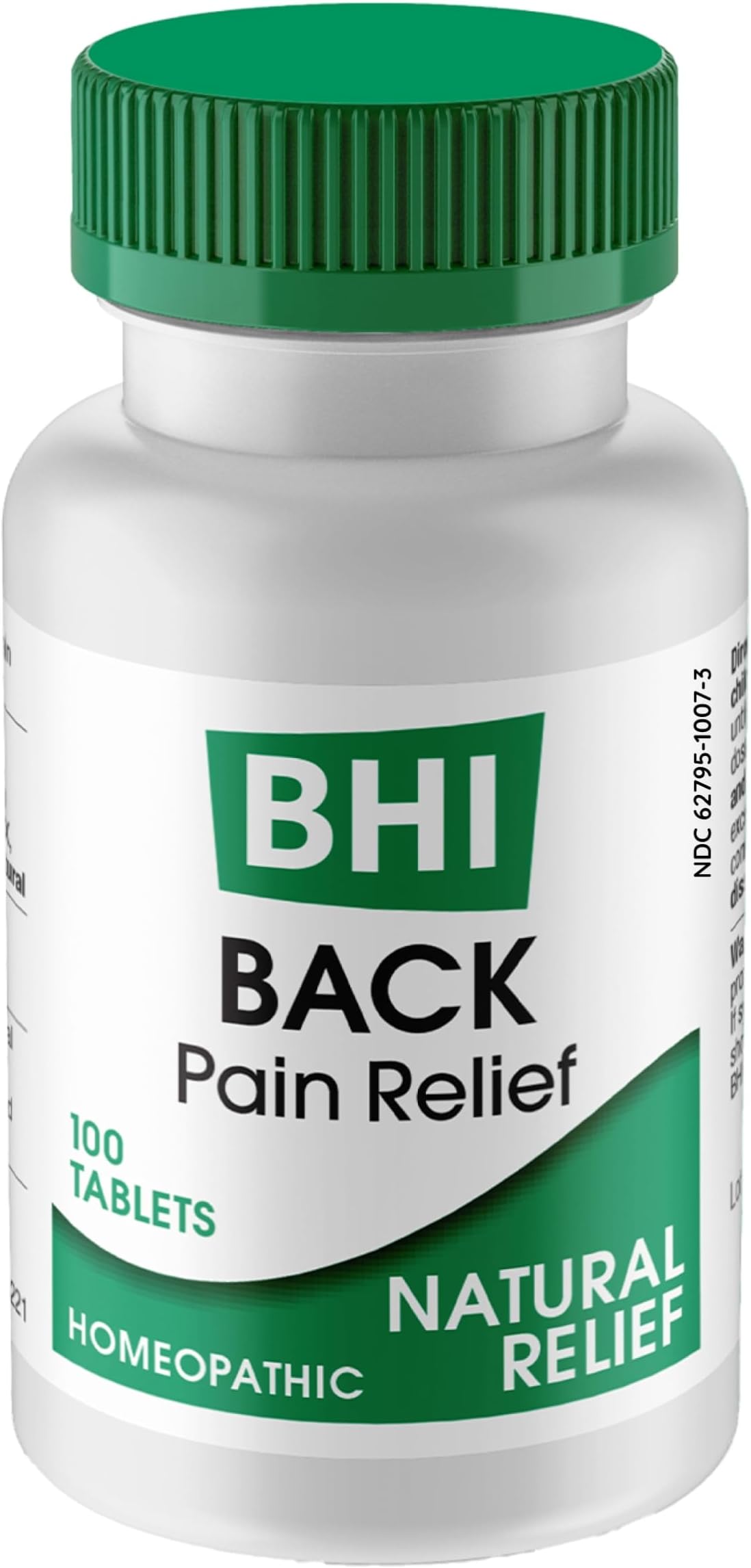 BHI Back Pain Relief Natural, Safe Homeopathic Relief - 100 Tablets