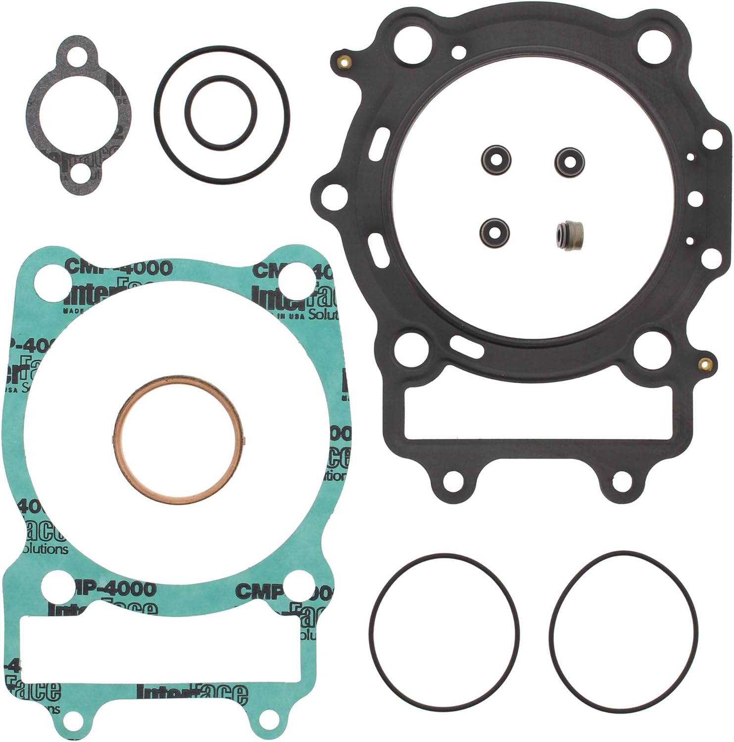 Vertex 810928 Top End Gasket Kit Compatible with/Replacement for Arctic Cat 650 H1 4x4 2007-2011, 650 H1 LTD 2005-2007, 650 H1 Mud Pro 2010-2011, 650 H1 TBX 2009, 650 TRV 2007-2009, 650 TRV LTD 2007