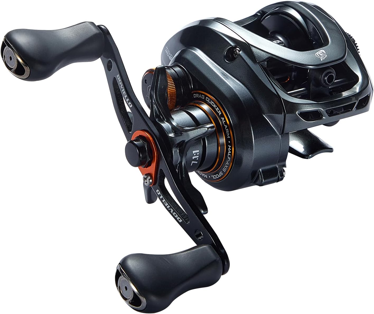 GKA200 Baitcasting Fishing Reel - 7.1:1/8.1:1 High-Speed Gear Ratio, 20LB Carbon Drag, 30Levels Magnet Braking System, Low Profile Design with Dual spools for Freshwater/Saltwater Fishing