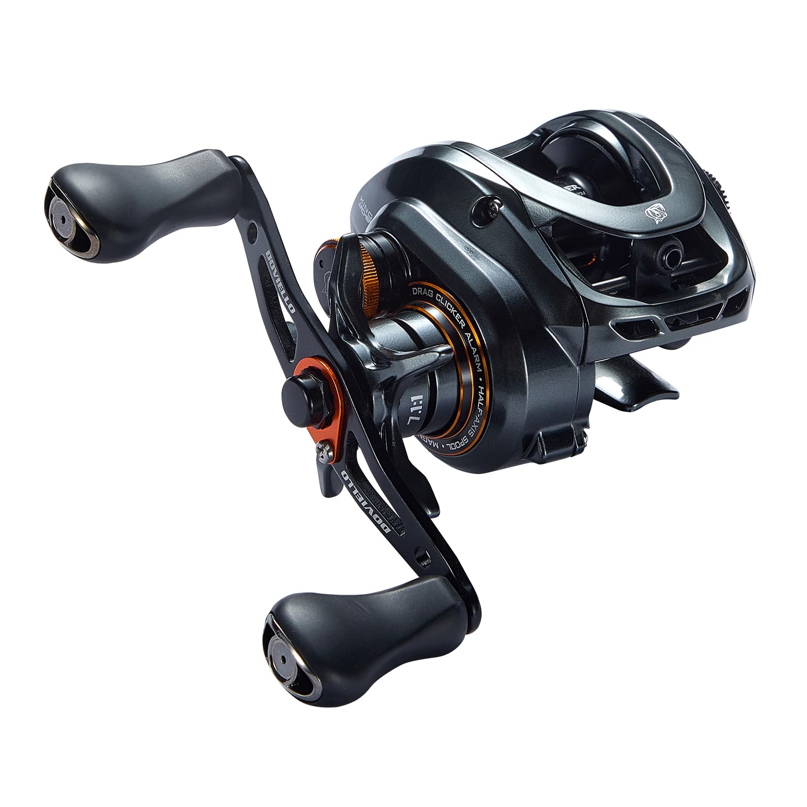 DOVIELLO GKA200 Baitcasting Fishing Reel - 7.1:1 High-Speed Gear Ratio, 20LB Carbon Drag, 5 Magnet Braking System, Low Profile Design