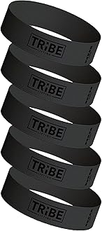 Tribe Lifting Fabric Resistance Bands for Glutes & Legs | 5 Fabric Workout Bands Set | Thick Booty Bands for Squats, Lunges, Hip Training, Physical Therapy & Home Workouts