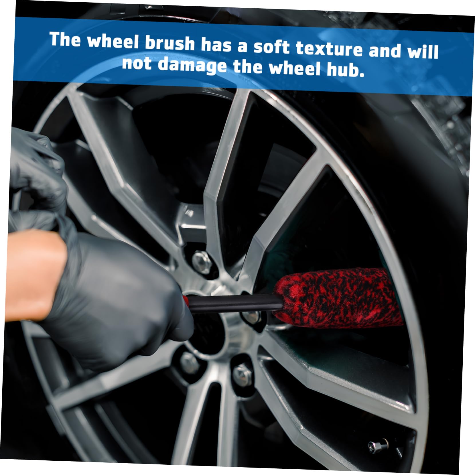 ULTECHNOVO 9piezas Cepillos De Limpieza para Llantas Cabeza Flexible Herramientas De Detalle para Automóviles y Motos Cepillos para Ruedas Car Wash Brushes