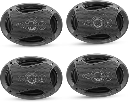 5 CORE 6 x 9 Inch Car Speaker 800 Watt Door Speakers 4 Pcs 4 Ohm 2 Way Coaxial Audio System with Grilles Full Range Replacement Bocinas para Carro CS 69 2W 4PCS