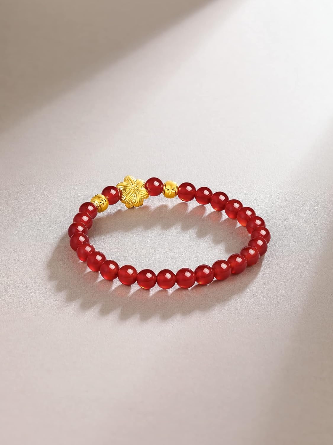 24K Gold Bracelet for Women Lotus Stretch Bracelets Flower Charm Natural Agate Beaded Chain Adjustable Healing Stone Bangle Dainty Stackable Link Trendy Ball Cuff Floral Jewelry Chakra Solid Gold Gift