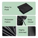 Encasify Mounted Speaker Cover – Water-Resistant Protective Dust Cover for Stand-Mounted Speakers – (Speaker & Stand Not Included) - Black (Black, 10 INCH) gallery image