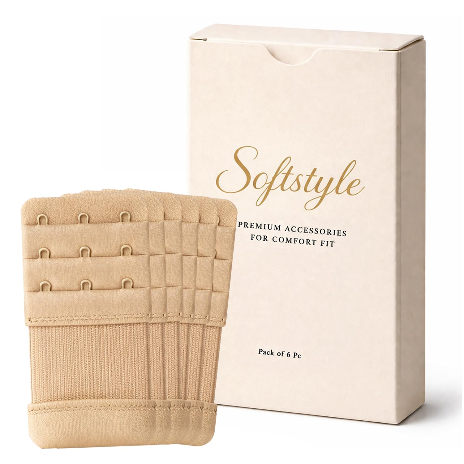softstyle Premium Bra Extenders for Women 3 Hook Beige-picture-30