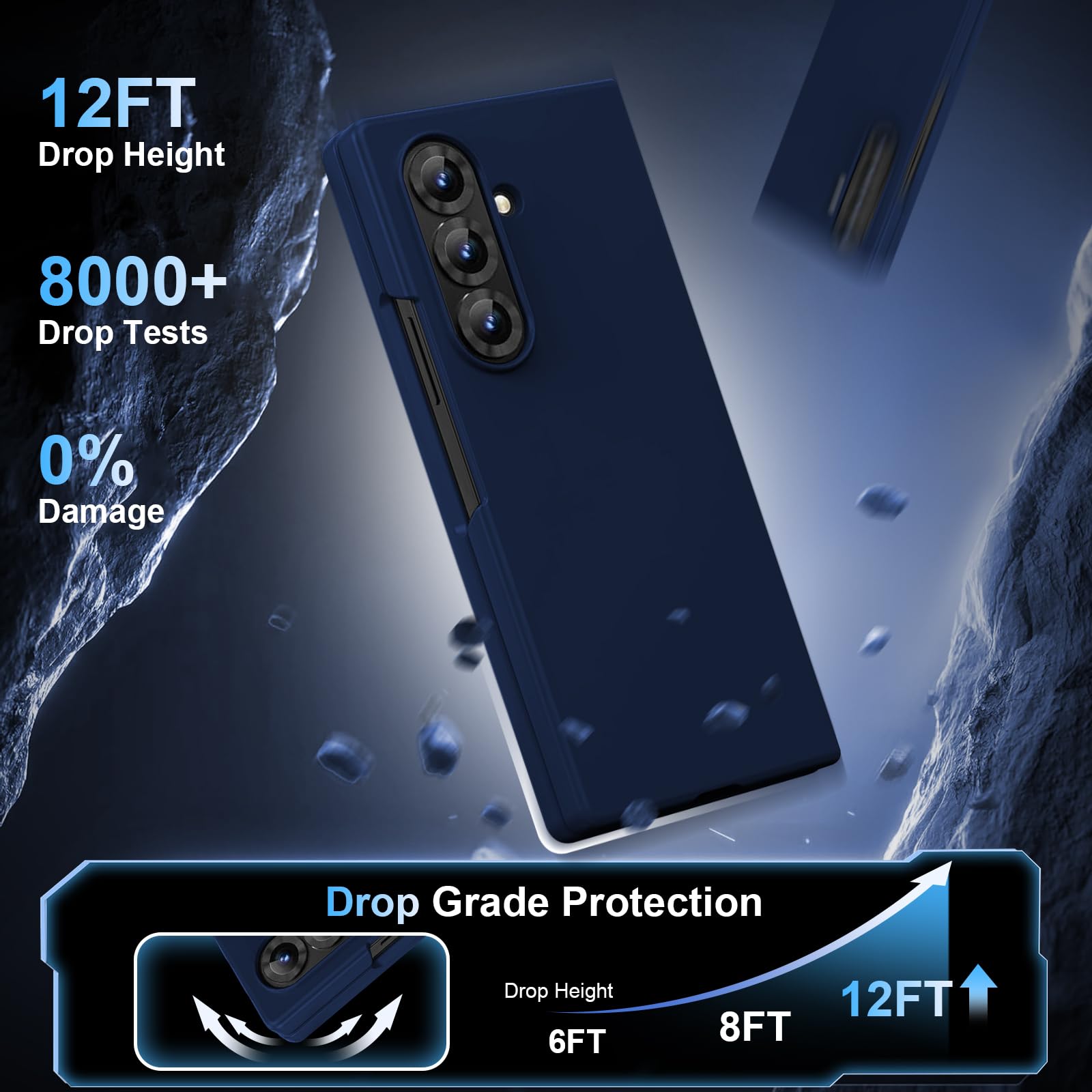 Croazhi Custodia per Samsung Galaxy Z Fold 8 Ultra, custodia magnetica compatibile con Mag-Safe, custodia rigida sottile in policarbonato pieghevole, custodia protettiva antiurto, finitura opaca