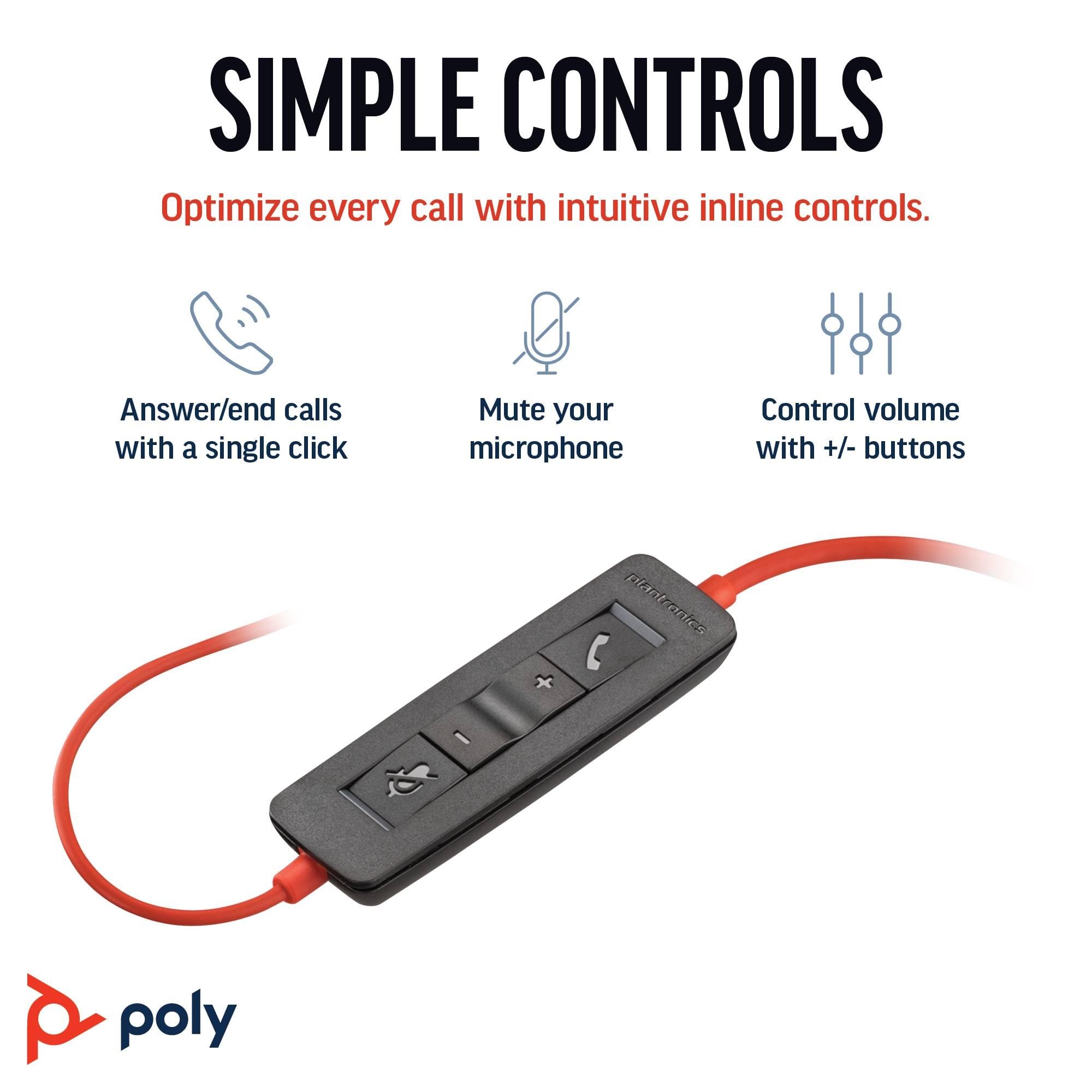 Poly Blackwire 3210 Headset USB-A USB-C Compatible - Dettaglio