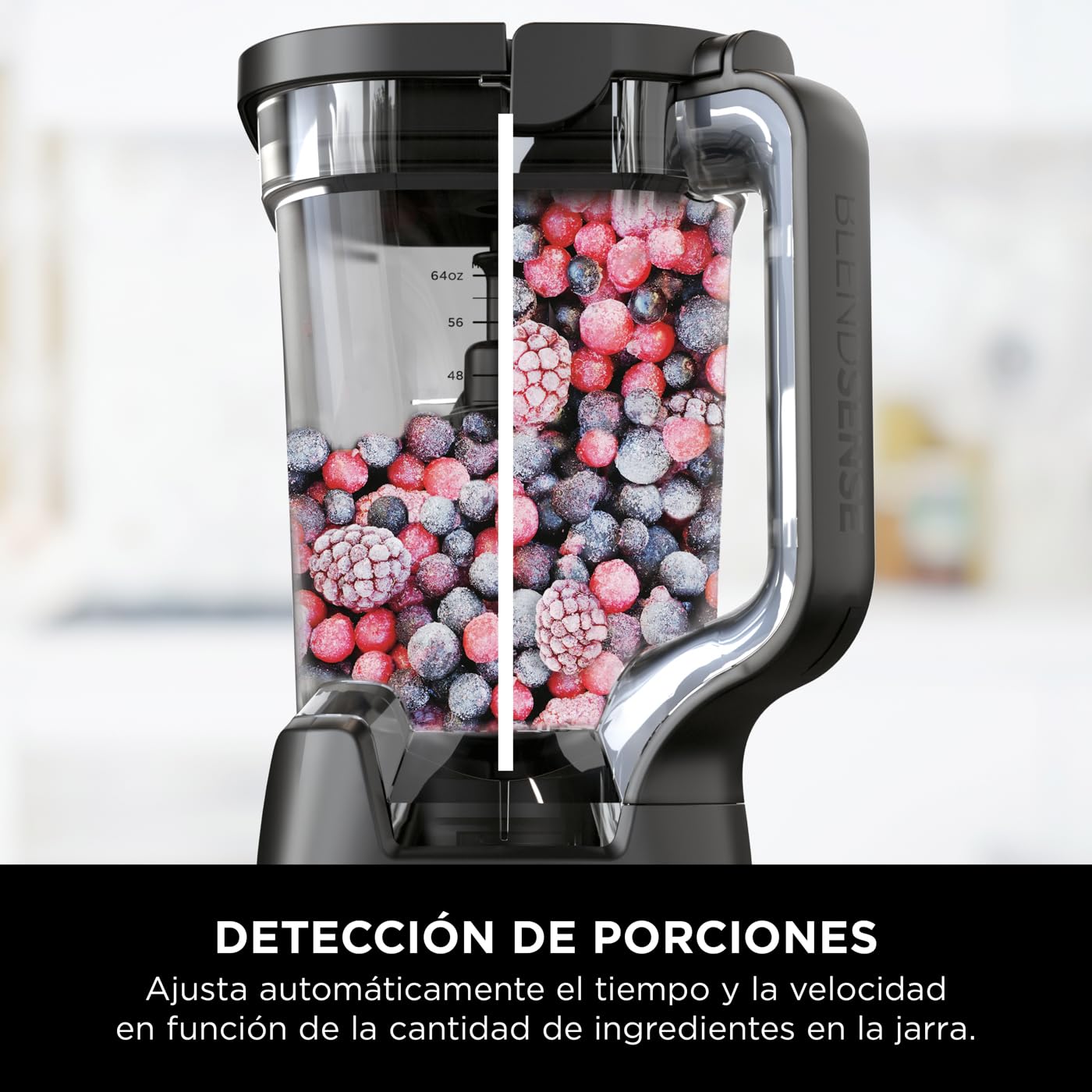 Ninja Detect Power Pro, Batidora 2 en 1, 1200W, Negro, TB301EU | Con Jarra de 2L (Capacidad Máx. 1900Ml) y 2 Vasos, para Smoothies, Picar Verduras y Mezclar Bebidas Congeladas