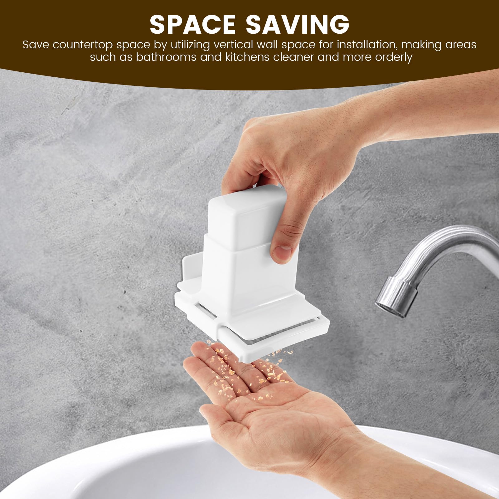 Bar Soap Dispenser, Soap Grinder for Bar Soap Wall-Mounted