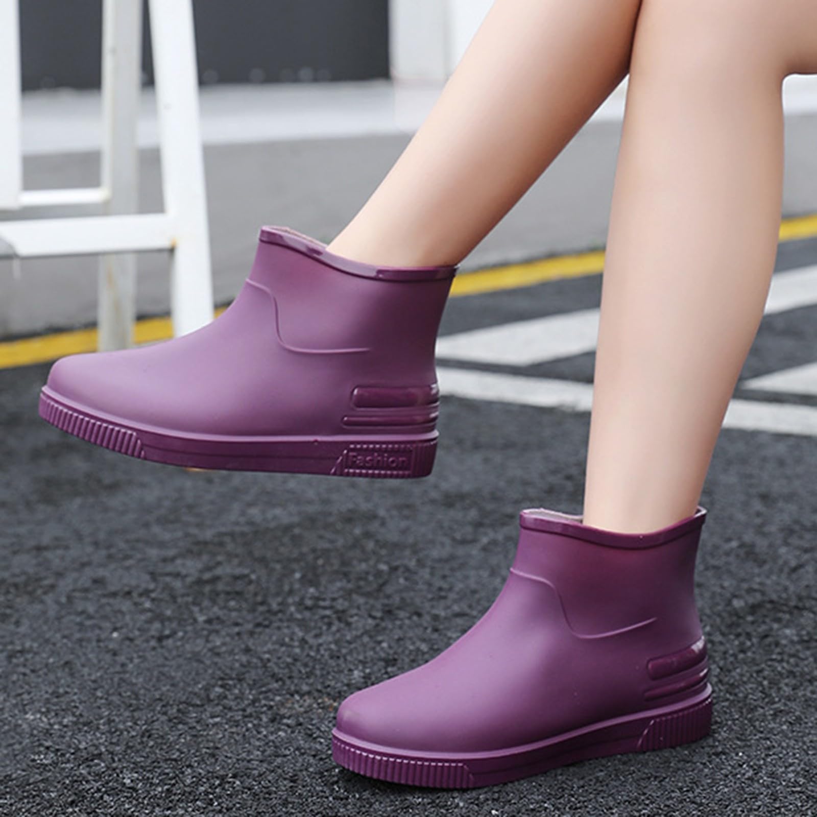 Botas de goma para mujer, botas de lluvia cortas, botines de goma, impermeables, botas de lluvia, antideslizantes, botas de jardín, botines de tobillo, botas de lluvia, botas de lluvia, nieve al aire