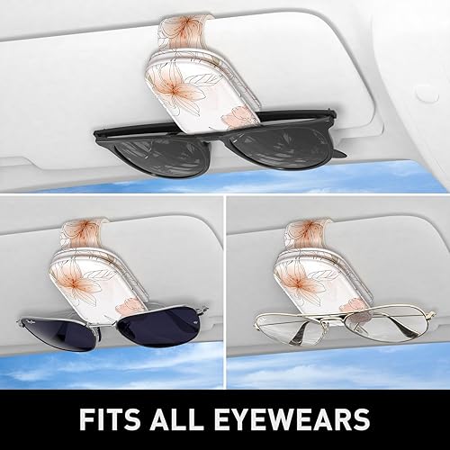 Miniatura 5 de Soporte para lentes de sol para visera de automóvil, soporte magnético de cuero para lentes de sol para automóvil, clip para colgar lentes de sol,