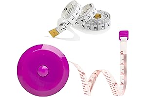 Retractable Body Measuring Tape: Premium 2-Pack of 150 cm/60 Inch Sewing and...
