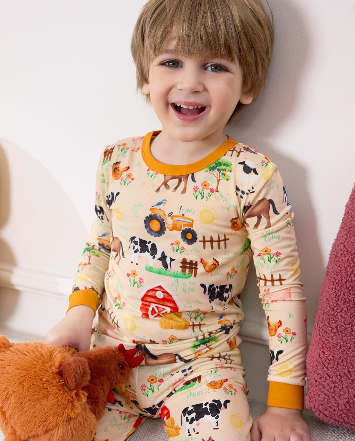 Bamboo Viscose Toddler Pajamas Boys Girls Baby 12M-8Y Pjs Sets Kids 2pcs Long-Sleeve Snug fit Sleepwear - Image 7