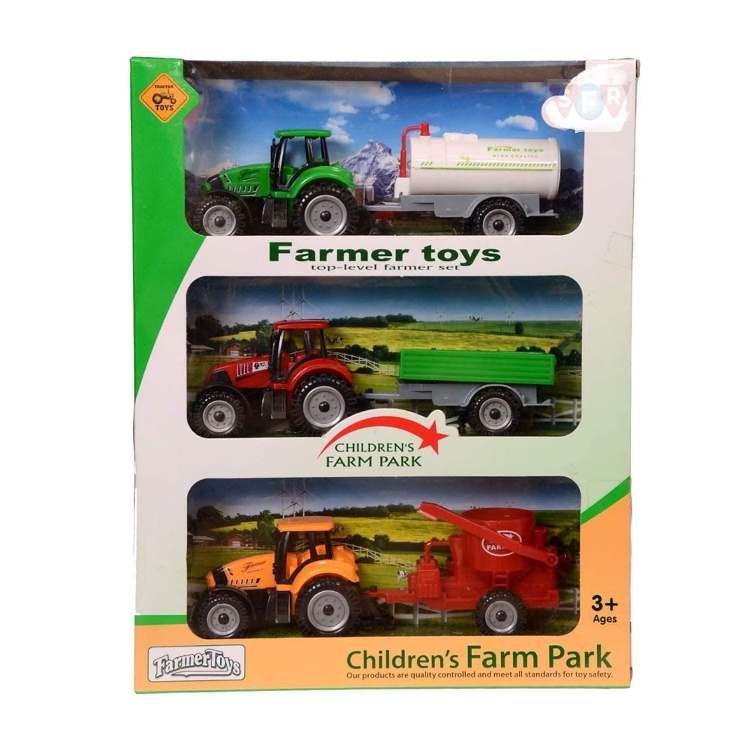 Dyomnizy Farmer Set Tractor Trolley ToyTractor Toy with Trolley,Mixer and Water & Milk Tanker Friction Power Tractor Vehicles Toy Set for 3+ Kids, Boys, Children. (3 PCS)(Multicolor) (B09G6MVVC9) Amazon Price History, Amazon Price Tracker