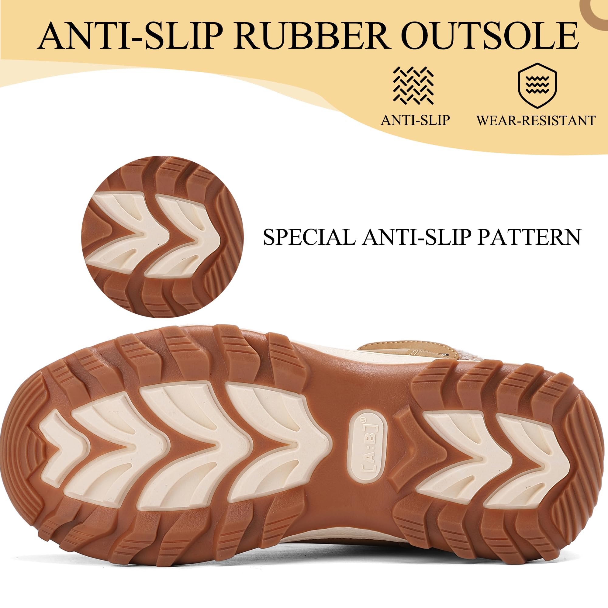 ARRIGO BELLO Scarpe Neve Scarponcini Donna invernali Antiscivolo Comode Caldi Foderati Snow Boots Outdoor Trekking Stivali Taglia 36-41