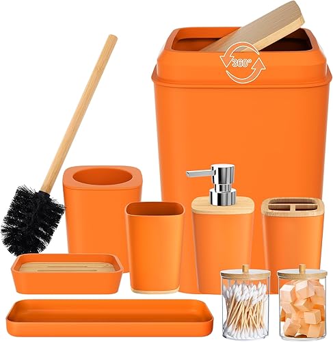 Miniatura 17 de Juego de 24 accesorios para baño negro, cortina de ducha con ganchos y alfombras, dispensador de jabón, jabonera, portacepillo para inodoro y cesta