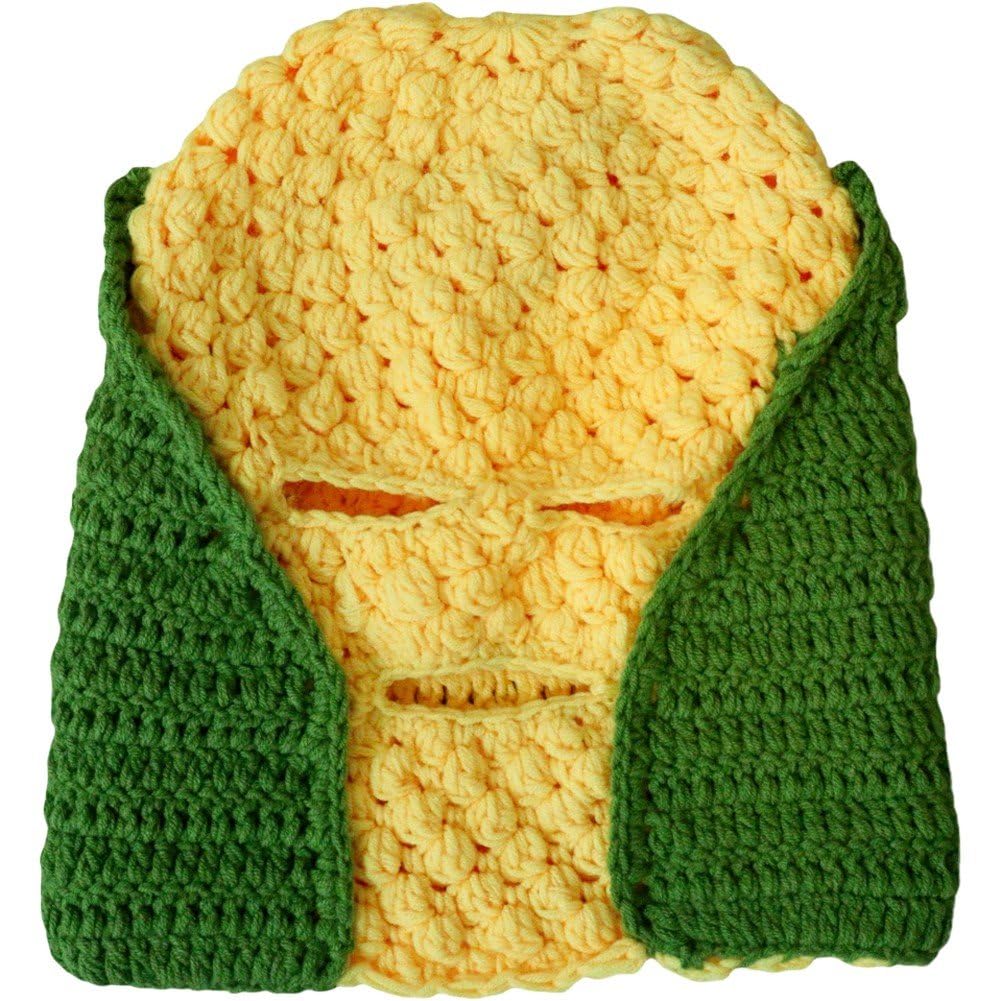 hzzsbu Funny Knitted Hat, Cute Knit Corn Hats Full Face Cover, Corn Cosplay Hat, Winter Warm Knitted Cap Mask Windproof Hat for Halloween Cosplay