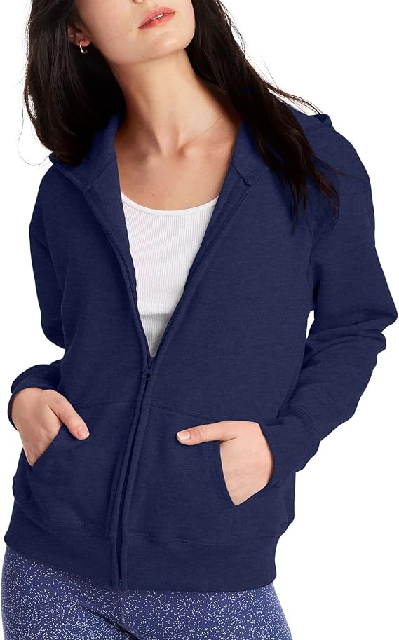 Hanes womens Ecosmart Full Zip Fleece Hoodie
