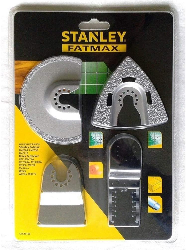 Juego de 4 piezas para azulejos para Multi-herramienta oscilante, Black