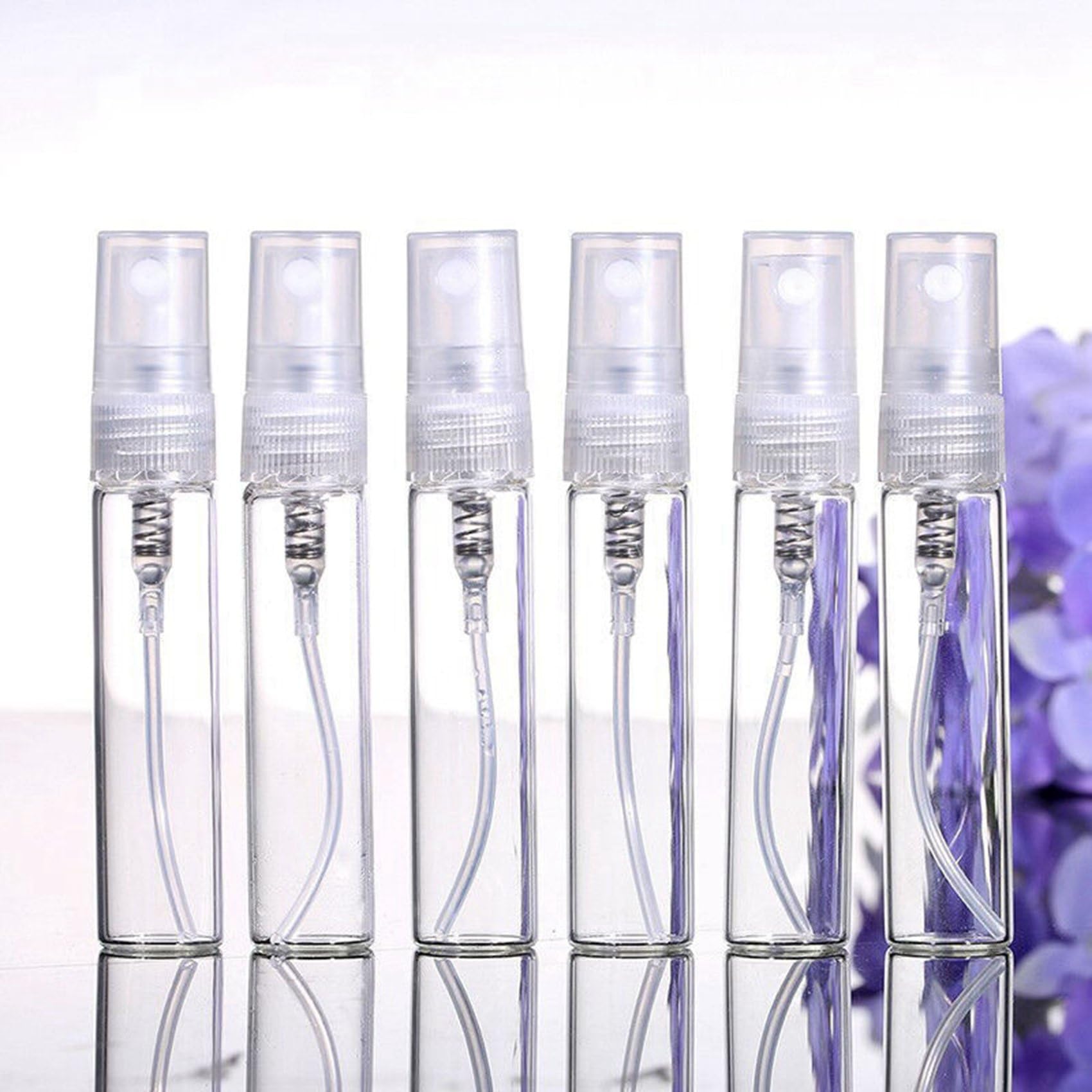100Pcs Mini 5Ml Vidrio Recargable Perfume de Viaje Botella Vacía Atomizador Bomba