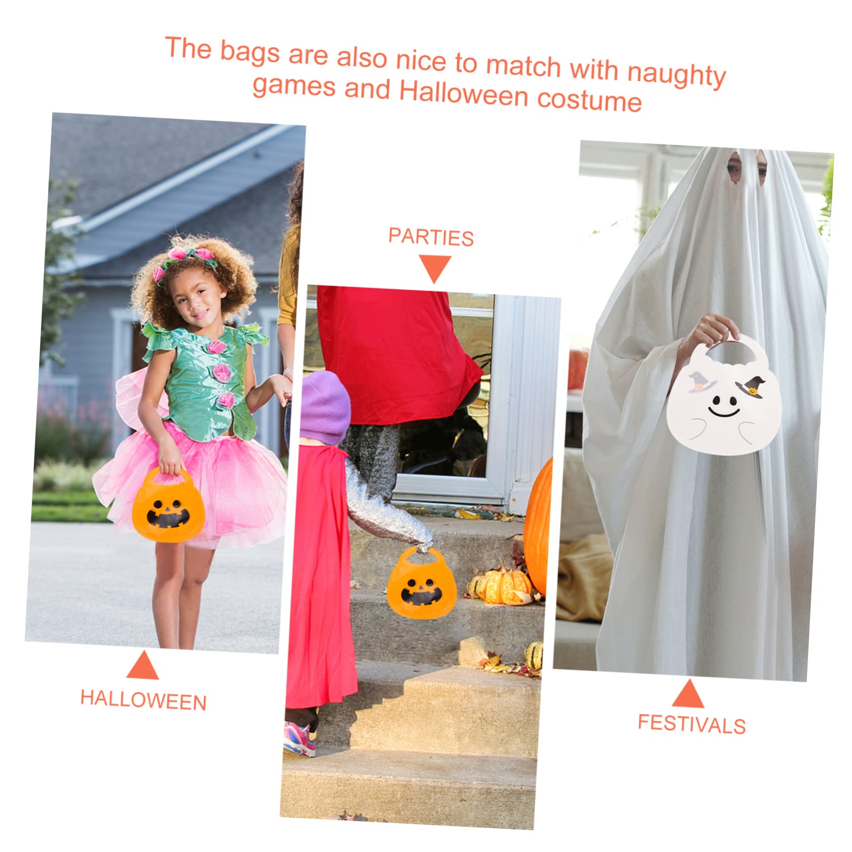 Cabilock 8 Sätze Tragbare Kürbistasche Füllstoffe Lustige Schnuller Für Babys Geschenktüten Halloween Süßigkeiten Halloween Kürbis Kürbiskerne Partygeschenk Für Sport 20 Stück * 8