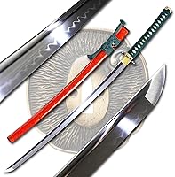 Vista 9 de ShadowDancer Espada Katana Hecha a Mano de Espiga Completa - Lámina Auténtica de Acero T10/1095 con Real Hamon, No Arcilla L6 Temperada y Filo