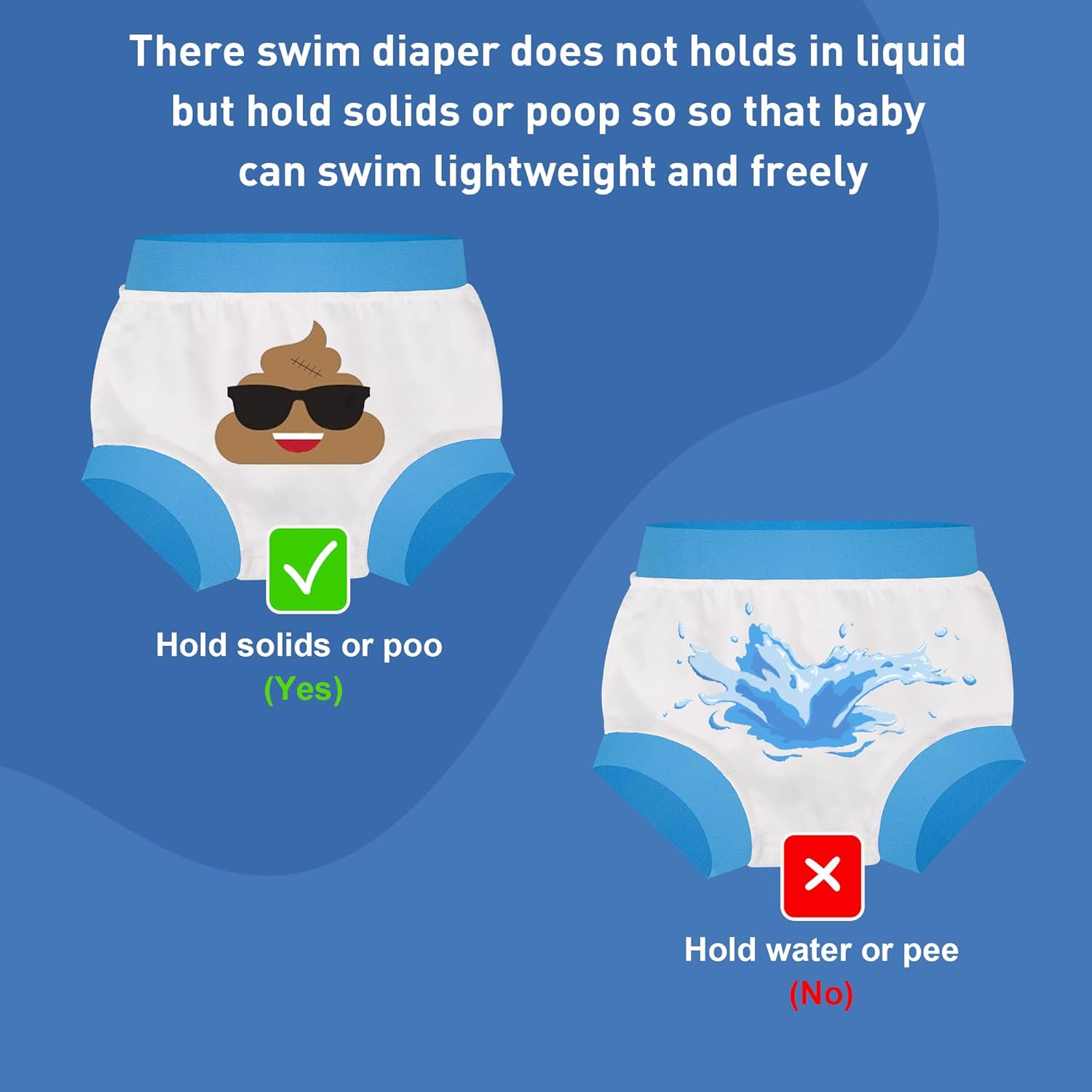 BIG ELEPHANT Baby Swim Diapers 3-Pack – Reusable Waterproof Swim Pants for Boys and Girls, Soft Breathable Swimwear for Pool - Image 6