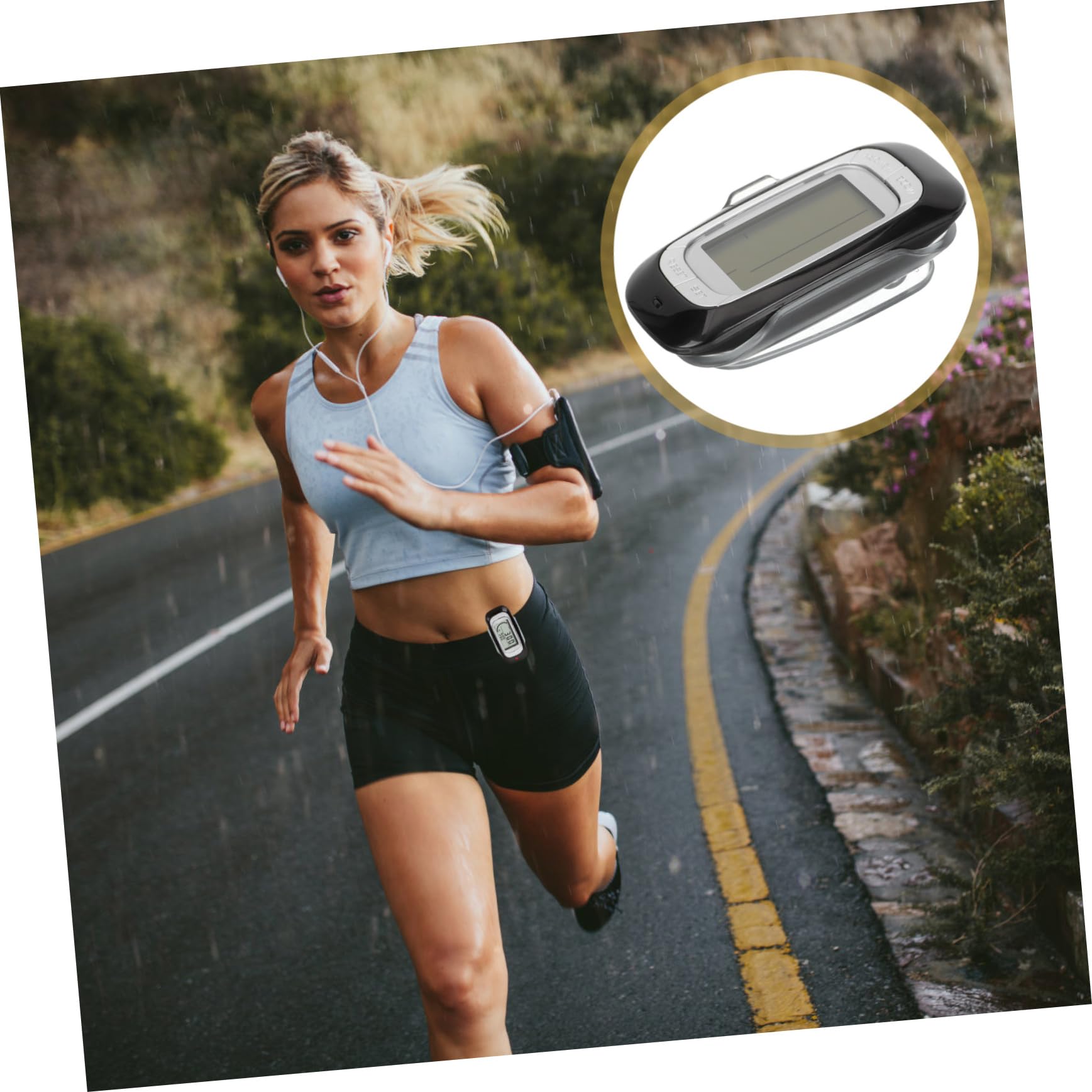 TOYANDONA 3 Pièces pédomètre Compteur de Pas Marche comptoir podomètre déambulateur Professionnel Compteur de Calories par étapes Compteur de randonnée pédestre Abdos