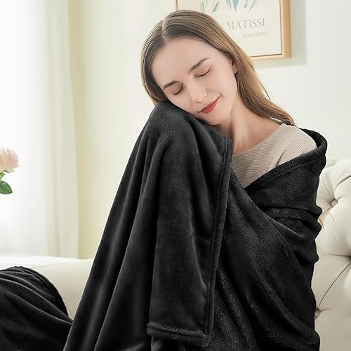 Miniatura 333 de BEDELITE Fleece Blanket White Throw Blanket for Couch & Bed, Luxury Plush Cozy Fuzzy Blanket 50" x 60", Super Soft Warm Lightweight Throw Blanket