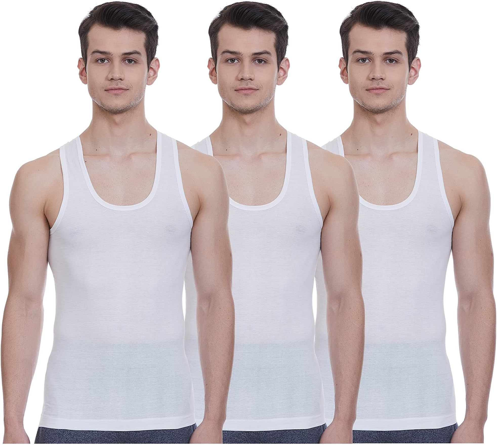 Men Jon WH RN VST, White, P03