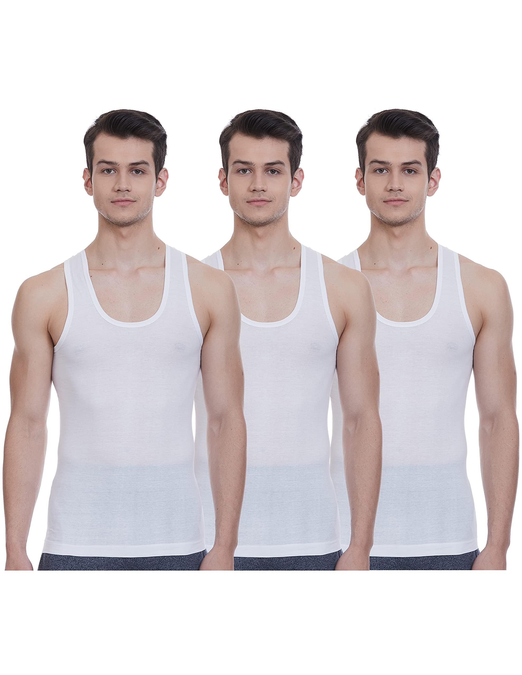 Men Jon WH RN VST, White, P03