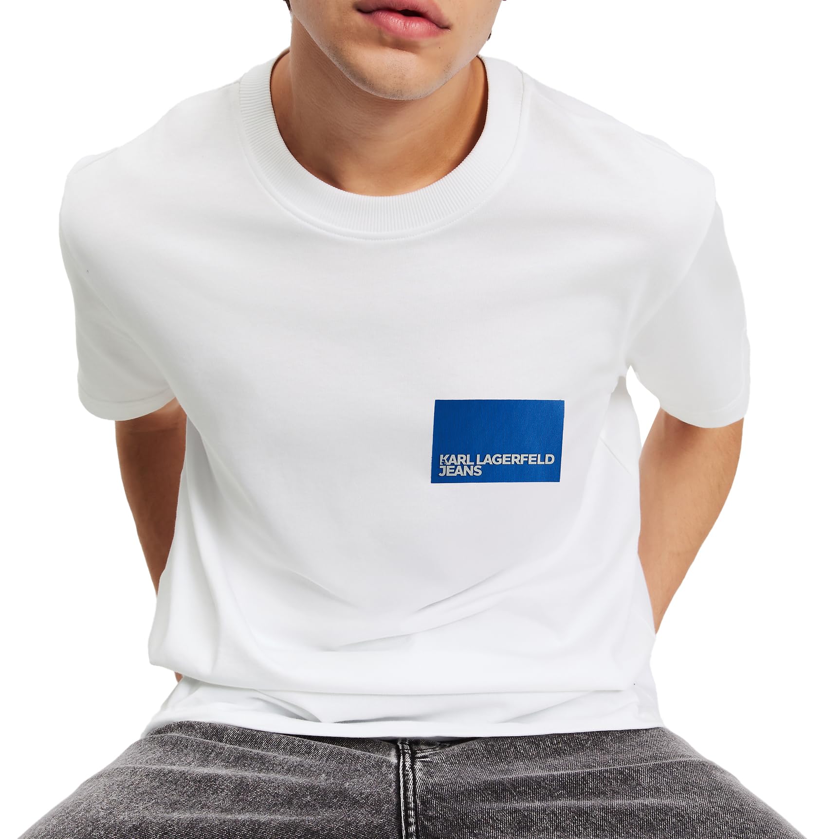 Karl Lagerfeld Jeans Herren Regular Short Sleeve Box Logo T-Shirt