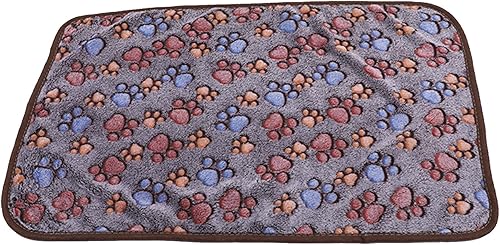 Miniatura 2 de UTTPLL Mantas súper suaves y cálidas de franela de forro polar para mascotas, gatos y perros, linda manta con estampado de patas para mascotas,