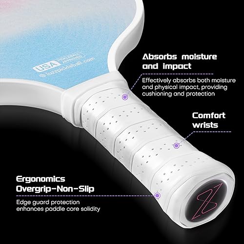 Miniatura 4 de LUZZ Pickleball Paddles, T700 Carbon Fiber Pickleball Paddle Sandblasted Surface with Honeycomb Core Pickle Ball Rackets for Beginners Increased